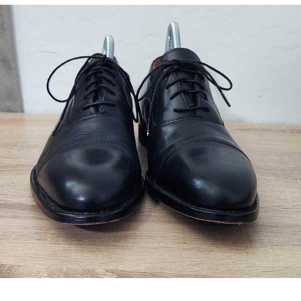 Timberland Men's 8 Black Leather Dress Suit Shoes Cap Toe Oxford Lace Up Tuxedo - Picture 8 of 12